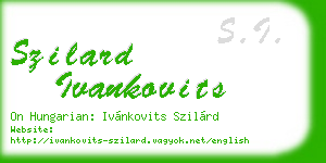 szilard ivankovits business card