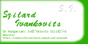 szilard ivankovits business card